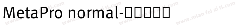 MetaPro normal字体转换